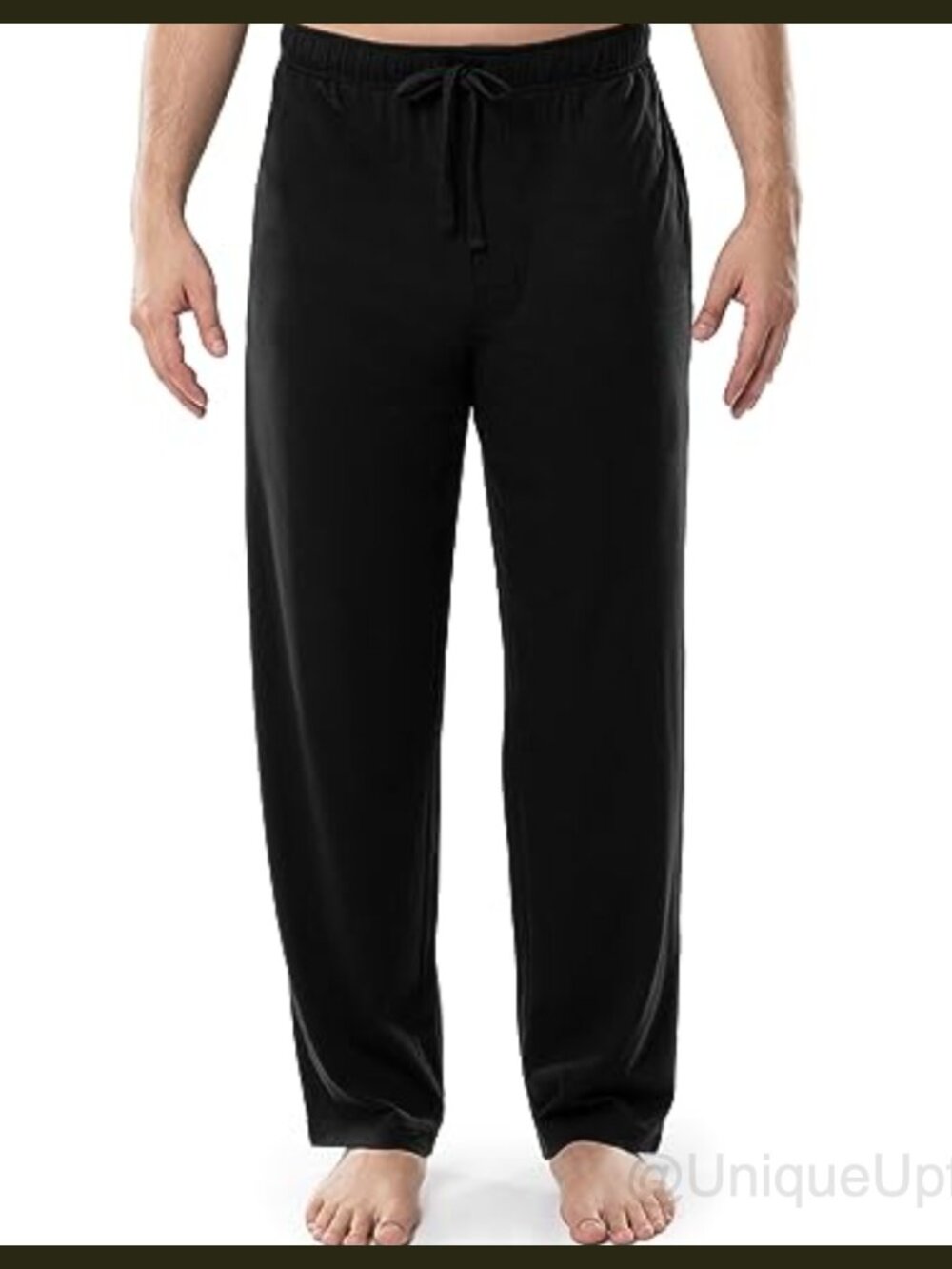 Men's Jersey Knit Sleep Pajama Pants Cotton Blend Relaxed Lounge